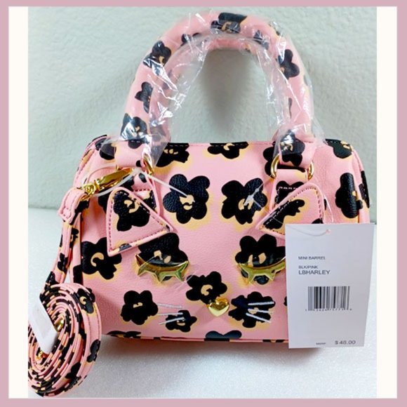 Betsey Johnson Handbags - Betsey Johnson Flower & Cat Crossbody Purse, Betsey Johnson Kitty Bag